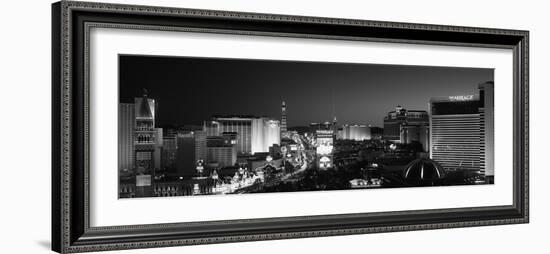 Buildings Lit Up at Night, Las Vegas, Nevada, USA-null-Framed Photographic Print