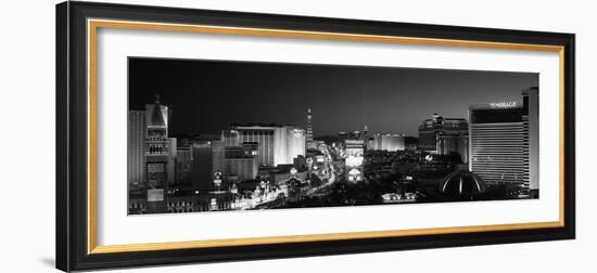 Buildings Lit Up at Night, Las Vegas, Nevada, USA-null-Framed Photographic Print