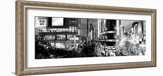 Buildings Lit Up at Night, Shinjuku Ward, Tokyo Prefecture, Kanto Region, Japan-null-Framed Photographic Print