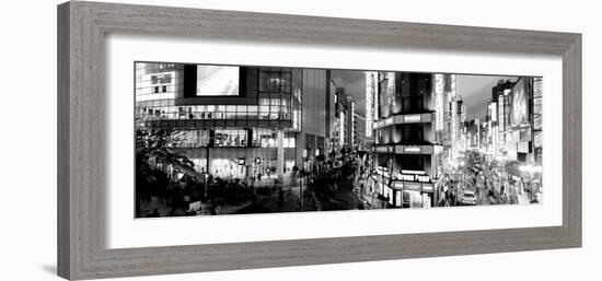 Buildings Lit Up at Night, Shinjuku Ward, Tokyo Prefecture, Kanto Region, Japan-null-Framed Photographic Print