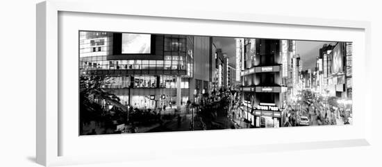 Buildings Lit Up at Night, Shinjuku Ward, Tokyo Prefecture, Kanto Region, Japan-null-Framed Photographic Print