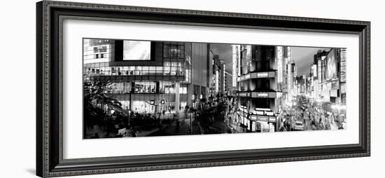 Buildings Lit Up at Night, Shinjuku Ward, Tokyo Prefecture, Kanto Region, Japan-null-Framed Photographic Print