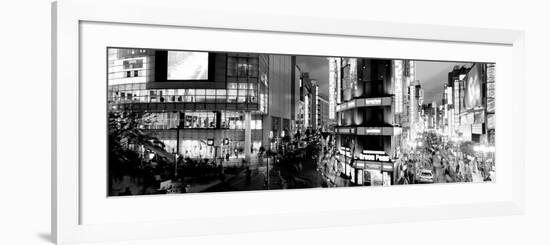 Buildings Lit Up at Night, Shinjuku Ward, Tokyo Prefecture, Kanto Region, Japan-null-Framed Photographic Print