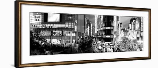 Buildings Lit Up at Night, Shinjuku Ward, Tokyo Prefecture, Kanto Region, Japan-null-Framed Photographic Print