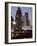 Buildings Lit Up at Night, Wortham Theater Center, Houston, Texas, USA-null-Framed Photographic Print