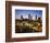 Buildings Lit Up at Sunset, Centennial Olympic Park, Atlanta, Georgia, USA-null-Framed Photographic Print