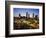 Buildings Lit Up at Sunset, Centennial Olympic Park, Atlanta, Georgia, USA-null-Framed Photographic Print