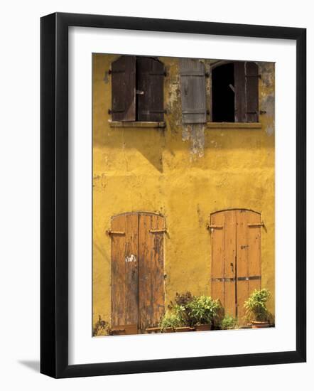 Buildings of Le Lorrain, Martinique, Caribbean-Walter Bibikow-Framed Photographic Print