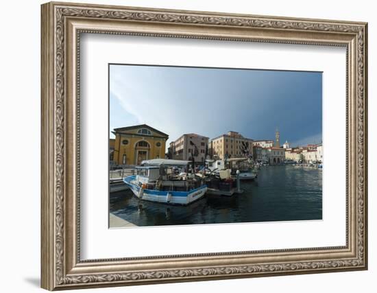 Buildings on the harbour of Piran, Slovenia, Europe-Sergio Pitamitz-Framed Photographic Print