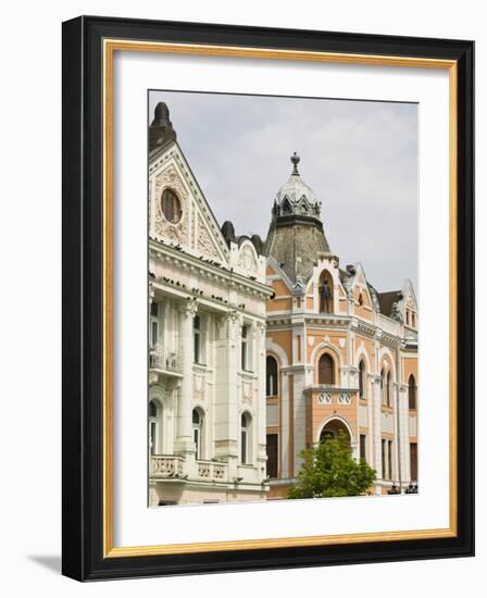 Buildings on Trg Slobode Square, Novi Sad, Vojvodina Region, Serbia-Walter Bibikow-Framed Photographic Print