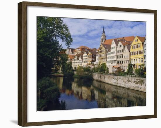 Buildings Overlooking the Neckar River at Tubingen, Baden Wurttemberg, Germany, Europe-Nigel Blythe-Framed Photographic Print