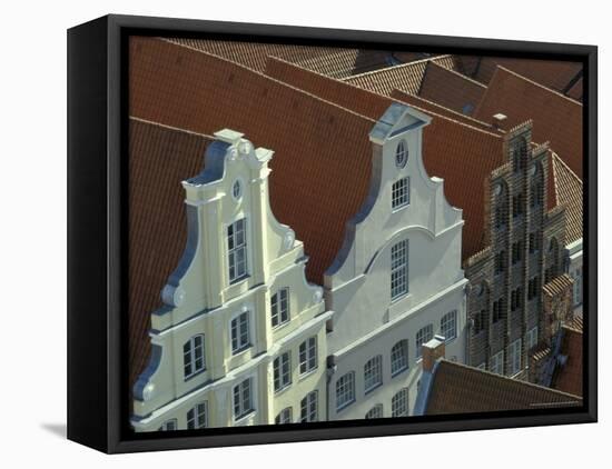 Buildings, Roofs and Facades, Lubeck, Germany-Michele Molinari-Framed Premier Image Canvas