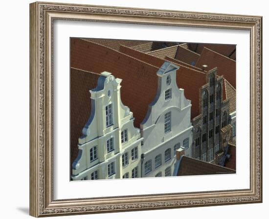 Buildings, Roofs and Facades, Lubeck, Germany-Michele Molinari-Framed Photographic Print