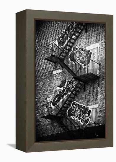 Buildings - Stairs - Emergency - New York City - United States-Philippe Hugonnard-Framed Premier Image Canvas