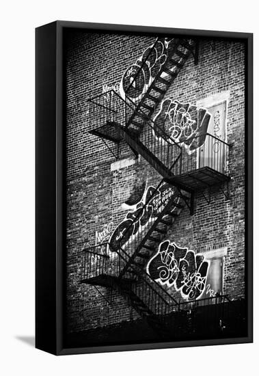 Buildings - Stairs - Emergency - New York City - United States-Philippe Hugonnard-Framed Premier Image Canvas