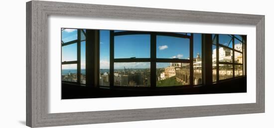 Buildings Viewed Through from a Window of Lacerda Elevator, Pelourinho, Salvador, Bahia, Brazil-null-Framed Photographic Print