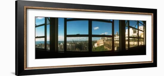 Buildings Viewed Through from a Window of Lacerda Elevator, Pelourinho, Salvador, Bahia, Brazil-null-Framed Photographic Print