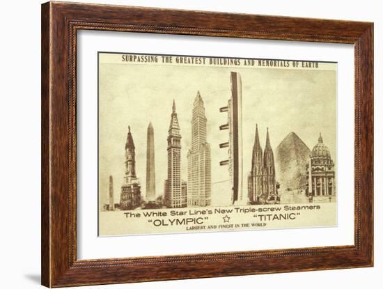 Buildings vs. Titanic-null-Framed Art Print