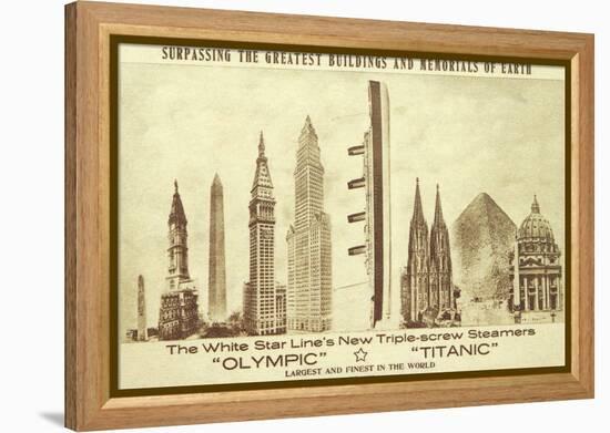 Buildings vs. Titanic-null-Framed Stretched Canvas