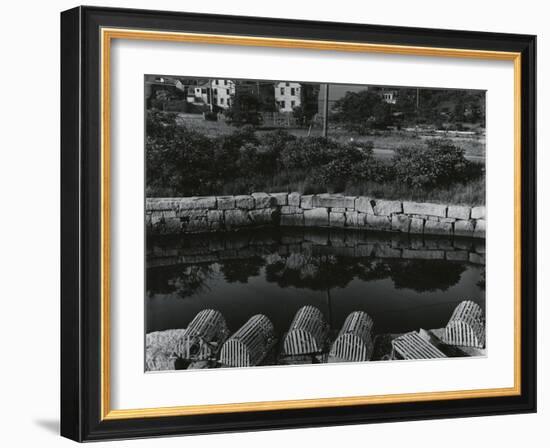 Buildings, Water, Wall, Reflections, c.1970-Brett Weston-Framed Photographic Print