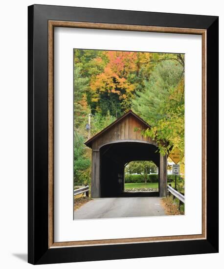 Built in 1837, Coombs Covered Bridge, Ashuelot River in Winchester, New Hampshire, USA-Jerry & Marcy Monkman-Framed Photographic Print