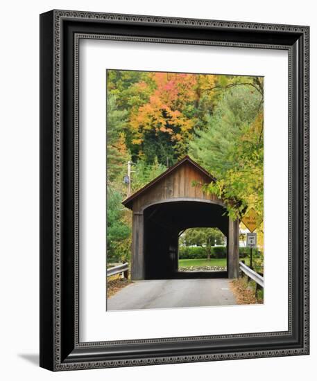 Built in 1837, Coombs Covered Bridge, Ashuelot River in Winchester, New Hampshire, USA-Jerry & Marcy Monkman-Framed Photographic Print