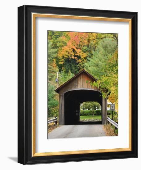 Built in 1837, Coombs Covered Bridge, Ashuelot River in Winchester, New Hampshire, USA-Jerry & Marcy Monkman-Framed Photographic Print