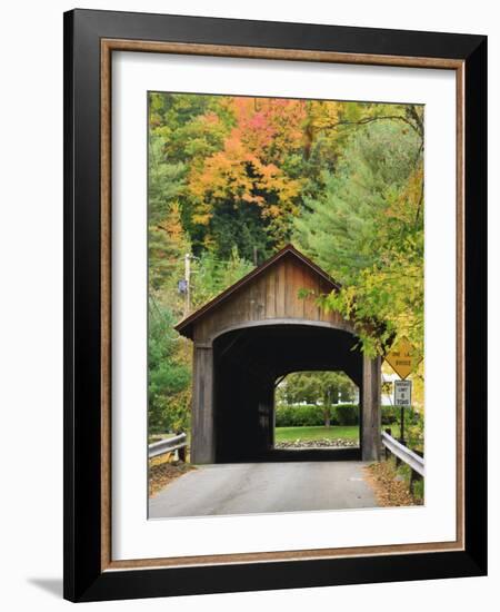 Built in 1837, Coombs Covered Bridge, Ashuelot River in Winchester, New Hampshire, USA-Jerry & Marcy Monkman-Framed Photographic Print