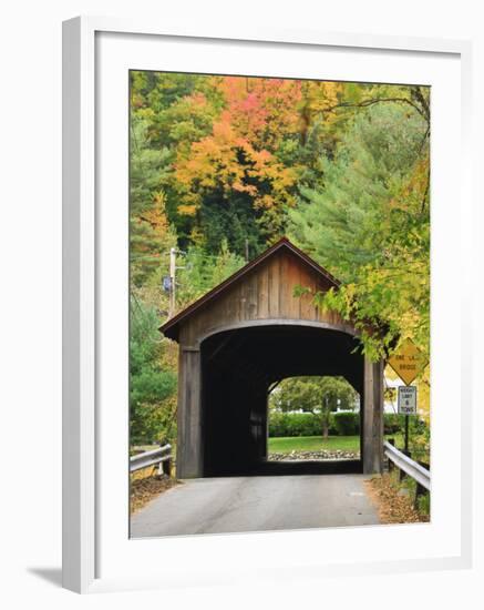 Built in 1837, Coombs Covered Bridge, Ashuelot River in Winchester, New Hampshire, USA-Jerry & Marcy Monkman-Framed Photographic Print