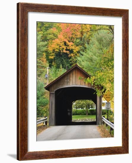 Built in 1837, Coombs Covered Bridge, Ashuelot River in Winchester, New Hampshire, USA-Jerry & Marcy Monkman-Framed Photographic Print