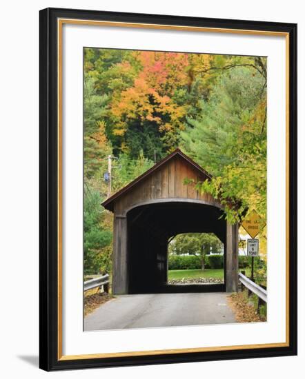 Built in 1837, Coombs Covered Bridge, Ashuelot River in Winchester, New Hampshire, USA-Jerry & Marcy Monkman-Framed Photographic Print