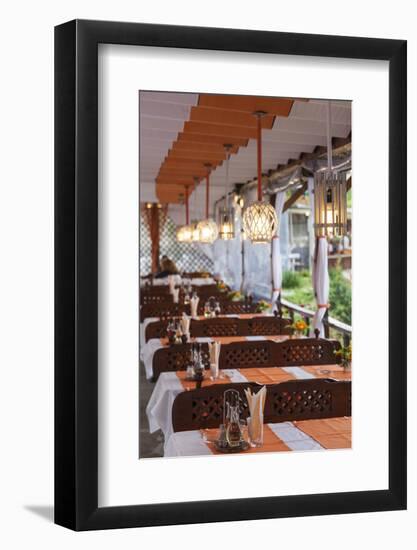 Bulgaria, Black Sea Coast, Nesebar, Outdoor Restaurant Patio-Walter Bibikow-Framed Photographic Print