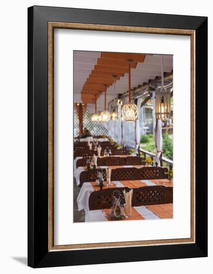 Bulgaria, Black Sea Coast, Nesebar, Outdoor Restaurant Patio-Walter Bibikow-Framed Photographic Print