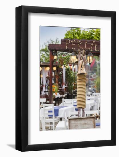 Bulgaria, Black Sea Coast, Nesebar, Outdoor Restaurant Patio-Walter Bibikow-Framed Photographic Print