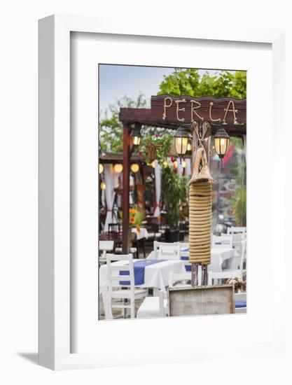 Bulgaria, Black Sea Coast, Nesebar, Outdoor Restaurant Patio-Walter Bibikow-Framed Photographic Print