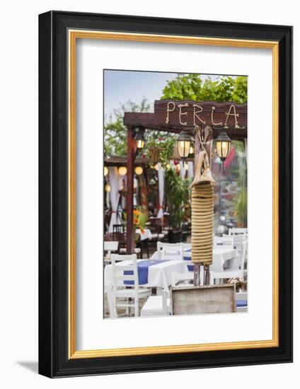 Bulgaria, Black Sea Coast, Nesebar, Outdoor Restaurant Patio-Walter Bibikow-Framed Photographic Print