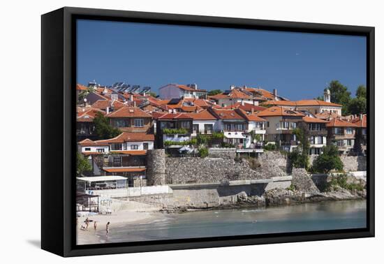 Bulgaria, Black Sea Coast, Sozopol, Town and Fortress Walls-Walter Bibikow-Framed Premier Image Canvas