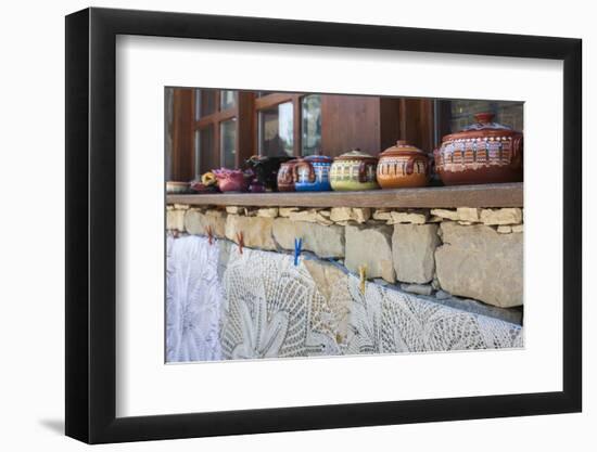 Bulgaria, Central Mountains, Arbanasi, Pottery and Embroidery-Walter Bibikow-Framed Photographic Print