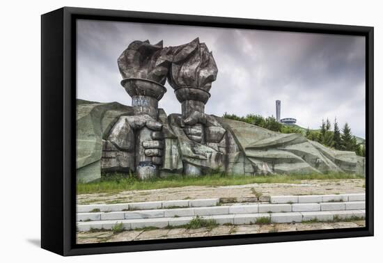 Bulgaria, Central Mountains, Shipka, Shipka Pass, Ruins of the Soviet-Era Buzludzha Monument-Walter Bibikow-Framed Premier Image Canvas