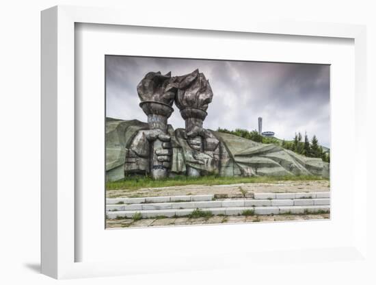 Bulgaria, Central Mountains, Shipka, Shipka Pass, Ruins of the Soviet-Era Buzludzha Monument-Walter Bibikow-Framed Photographic Print