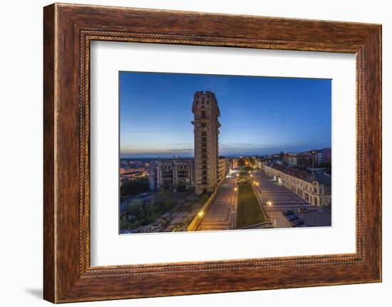 Bulgaria, Central Mts, Shumen, Ploshtad Osvobozhdenie Square, Dawn-Walter Bibikow-Framed Photographic Print