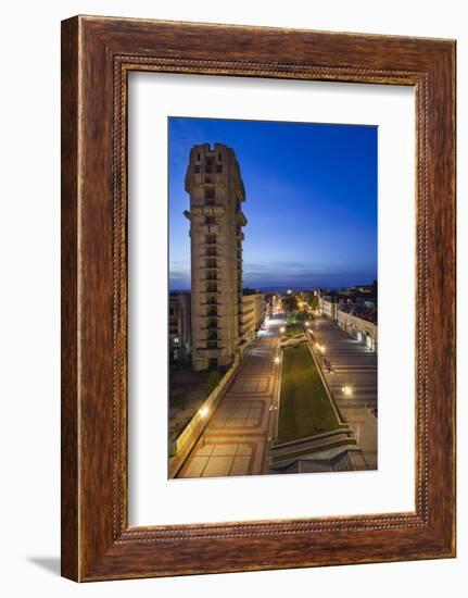 Bulgaria, Central Mts, Shumen, Ploshtad Osvobozhdenie Square, Dawn-Walter Bibikow-Framed Photographic Print