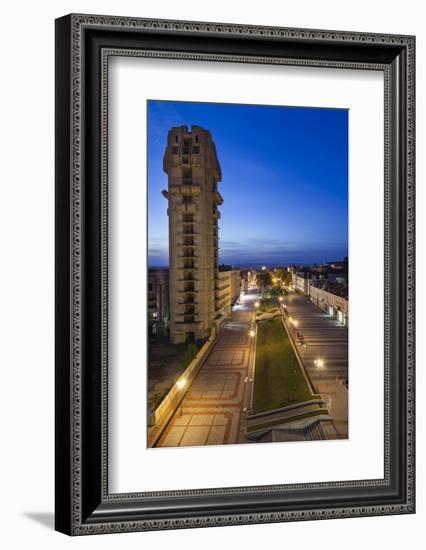 Bulgaria, Central Mts, Shumen, Ploshtad Osvobozhdenie Square, Dawn-Walter Bibikow-Framed Photographic Print