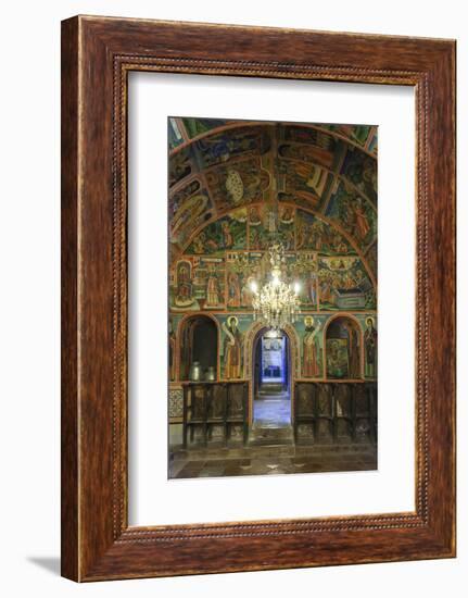 Bulgaria, Central Mts, Veliko Tarnovo, Preobrazhenski Monastery, Mural-Walter Bibikow-Framed Photographic Print