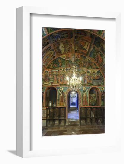 Bulgaria, Central Mts, Veliko Tarnovo, Preobrazhenski Monastery, Mural-Walter Bibikow-Framed Photographic Print
