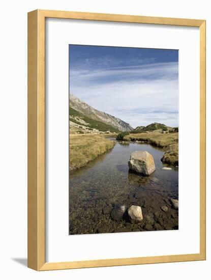 Bulgaria, Pirin Mountains, Pirin National Park, Stream with Large Stone-null-Framed Giclee Print