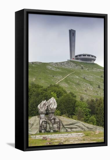 Bulgaria, Shipka Pass, Ruins of the Soviet-Era Buzludzha Monument-Walter Bibikow-Framed Premier Image Canvas