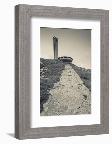 Bulgaria, Shipka Pass, Ruins of the Soviet-Era Buzludzha Monument-Walter Bibikow-Framed Photographic Print