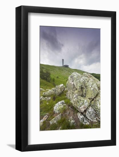 Bulgaria, Shipka Pass, Ruins of the Soviet-Era Buzludzha Monument-Walter Bibikow-Framed Photographic Print