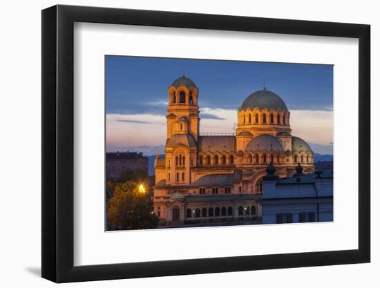 Bulgaria, Sofia, Ploshtad Alexander Nevski, Aleksander Nevski Church-Walter Bibikow-Framed Photographic Print